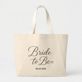 Personalisierte Braut-to-Be-Hochzeitstags-Tasche Jumbo Stoffbeutel