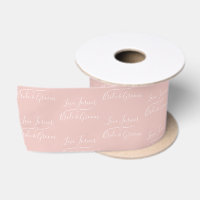 Personalisierte Braut und Bräutigam Weiß und Roség
