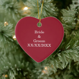 Personalisierte Braut und Erbgut mit Datum Keramik Ornament