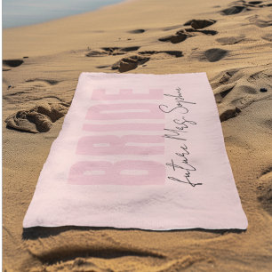 Personalisierte Braut Zukünftige Frau Individuel Strandtuch