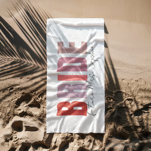 Personalisierte Braut Zukünftige Mrs. Benutzerde Strandtuch