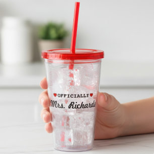 Personalisierte Brauthochzeit Acryltrinkbecher
