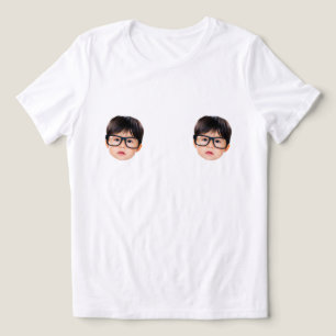Personalisierte Bräutigam-Gesicht-Knippen Baby Lus Tri-Blend Shirt