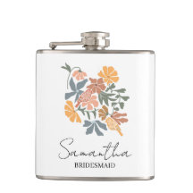 Personalisierte Brautjungfer-Blumen-Boho-Hochzeit