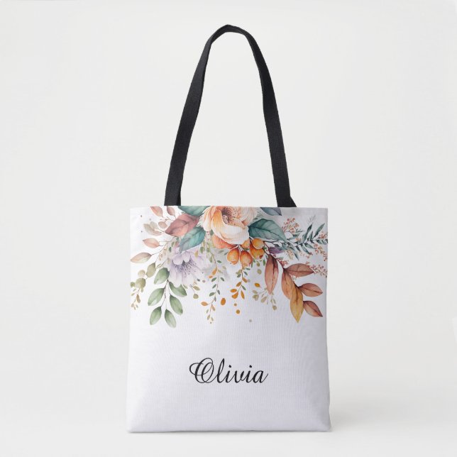 Personalisierte Brautjungfer-Geschenktasche Blush (Vorderseite)