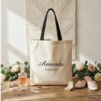 Personalisierte Brautjungfern-Tasche als Geschenk Tragetasche