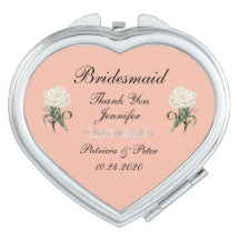 Personalisierte Brautjungfern-Weiß-Gartennelke