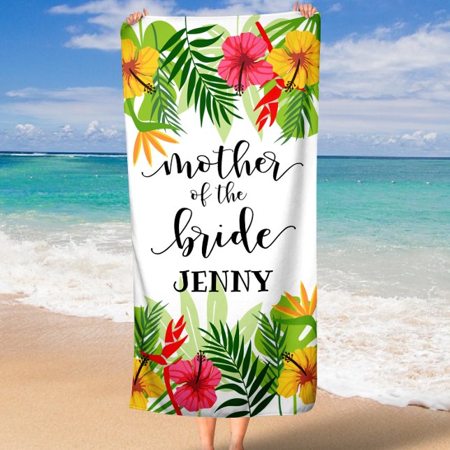 Personalisierte Brautmutter Strandtuch (Personalized Custom Mother of the Bride Gift Beach Towel)