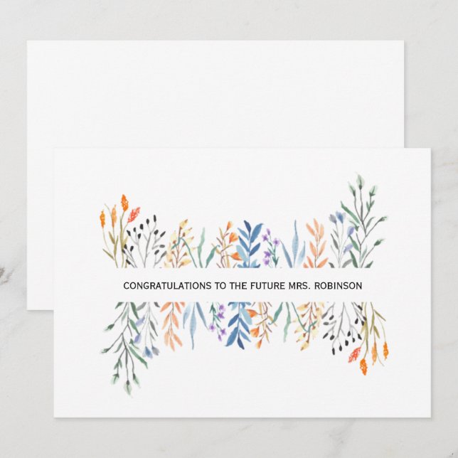 Personalisierte Brautparty-Karte Einladung (Vorne/Hinten)