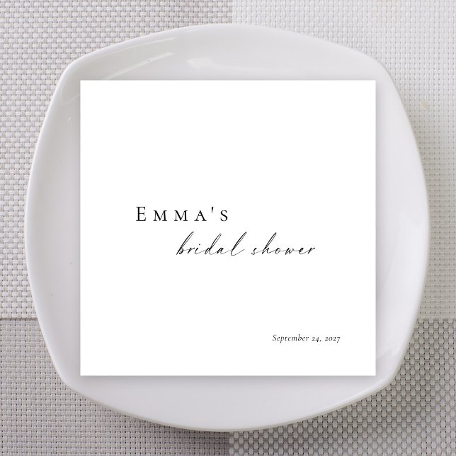 Personalisierte Brautparty-Servietten | Minimalist Serviette (Personalized Bridal Shower Napkins | Minimalist
)