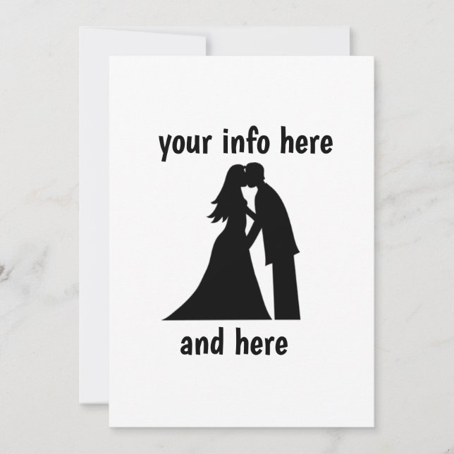 PERSONALISIERTE BREITERINVITATIONEN BRIDE & GROOM  EINLADUNG (Vorderseite)