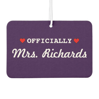 Personalisierte Bridal Wedding Autolufterfrischer