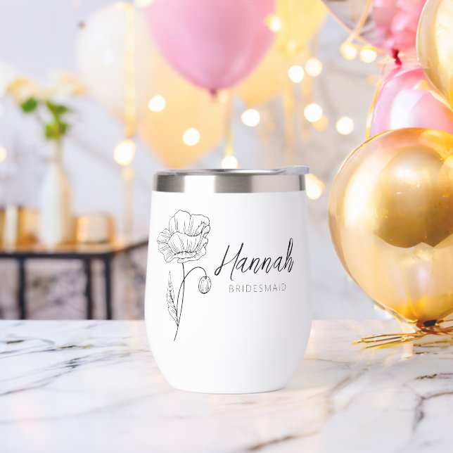 Personalisierte Bridesmaid-Geschenk für Schwarz un (Junggesellenabschied)