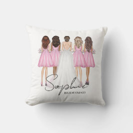Personalisierte Bridesmaid-Individuelle Name-Gesch Kissen