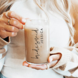 Personalisierte Bridesmaid Name Geschenk Modernes  Dosenglas