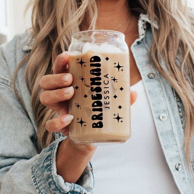 Personalisierte Bridesmaid Name Geschenk Retro Sch Dosenglas (Von Creator hochgeladen)
