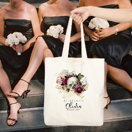 Personalisierte Bridesmaid Tasche Gothic Skull Bur