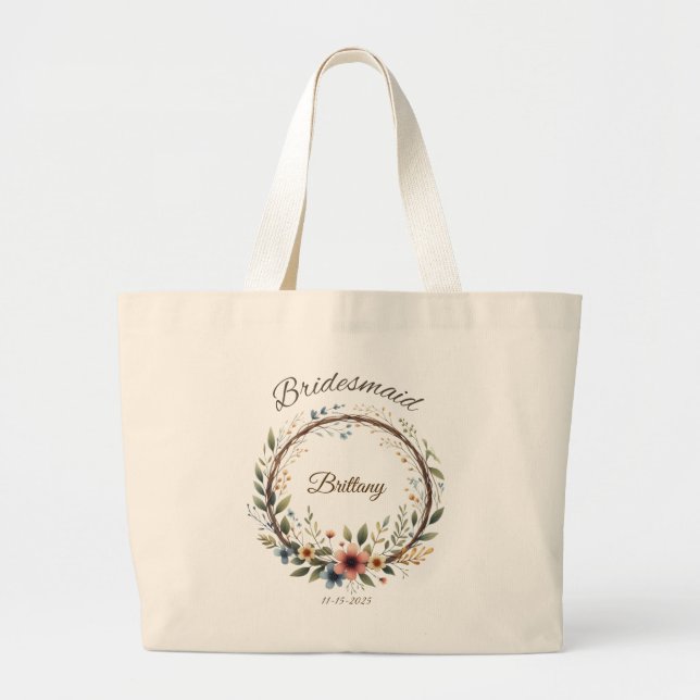 Personalisierte Bridesmaid Tote Tasche (Vorne)