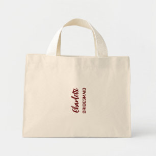 Personalisierte Bridesmaid-Tragetaschen Mini Stoffbeutel