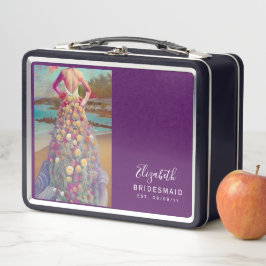 Personalisierte Bridesmaid-Vorschlag Box Beach Metall Brotdose