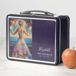 Personalisierte Bridesmaid-Vorschlag Box Beach Metall Brotdose