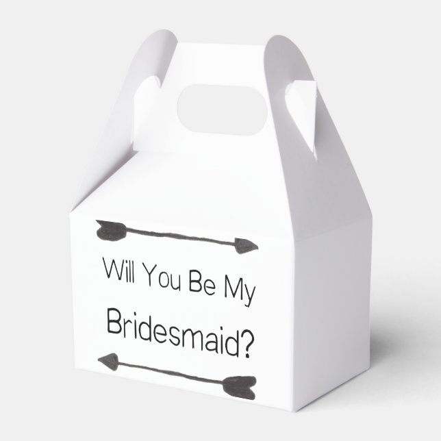 Personalisierte Bridesmaid-Vorschlag für Foto Geschenkschachtel (Vorderseite)