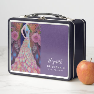 Personalisierte Bridesmaid-Vorschlag Metall Brotdose