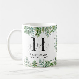 Personalisierte Bridesmaids Monogram Greenerity We Kaffeetasse