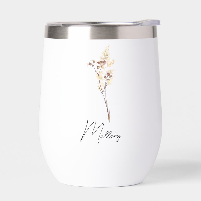 Personalisierte Bridesmaier geben Blumengeschenke, (Links)