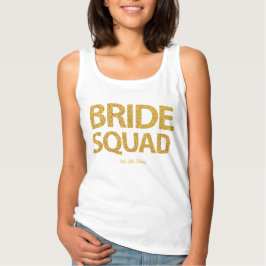 Personalisierte Bridge Squad Golden Sequins Tank Top