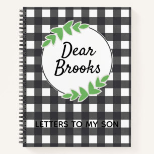 Personalisierte Briefe an mein Son Journal Notizbuch