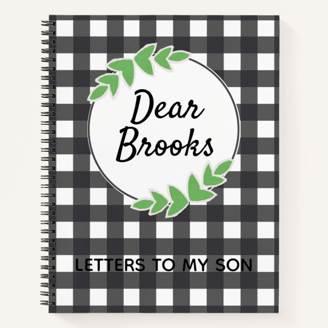 Personalisierte Briefe an mein Son Journal Notizbuch (Vorderseite)