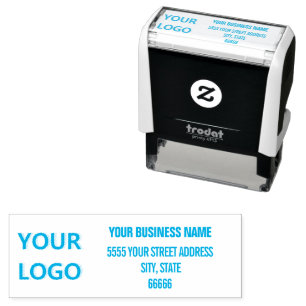 Personalisierte Briefmarke Farbe Ihrer Logo-Adress Permastempel