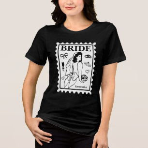 Personalisierte Briefmarke Tri-Blend Shirt