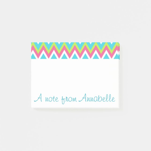 Personalisierte Bright Rainbow Post - Hinweise Post-it Klebezettel (Vorderseite)