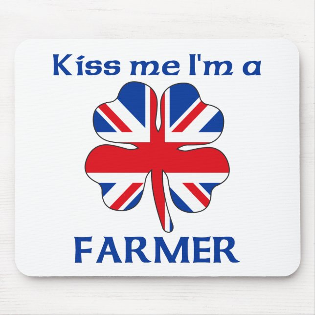 Personalisierte Briten küssen mich, den ich Bauer Mousepad (Vorne)