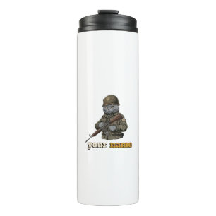 Personalisierte Britisch Kurzhaar Militärkatze Thermosbecher