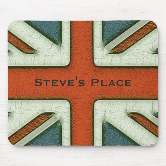 Personalisierte britische Flagge Mousepad (Vorne)