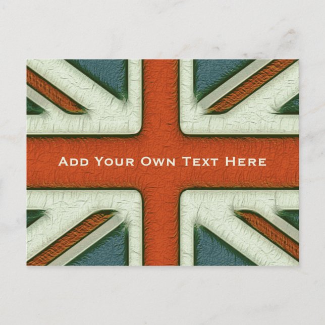 Personalisierte britische Flagge Postkarte (Vorderseite)