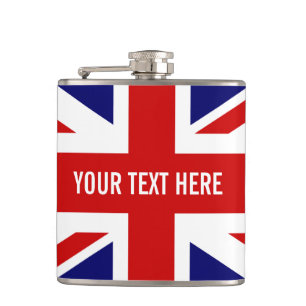 Personalisierte Britische UNION JACK-Flasche Flachmann