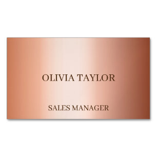 Personalisierte Bronze-Metallfolie Magnetische Visitenkarte