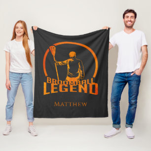 Personalisierte Brotballlegende Niedliche Sportart Fleecedecke