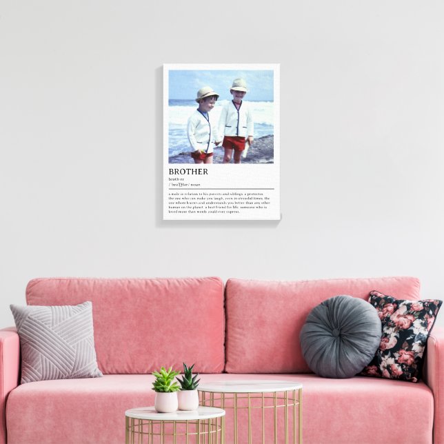 Personalisierte Brothers Definition Zitat Wall Art Leinwanddruck (Insitu (Wohnzimmer))