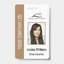 Personalisierte Brown Corporate Employee Security Ausweis