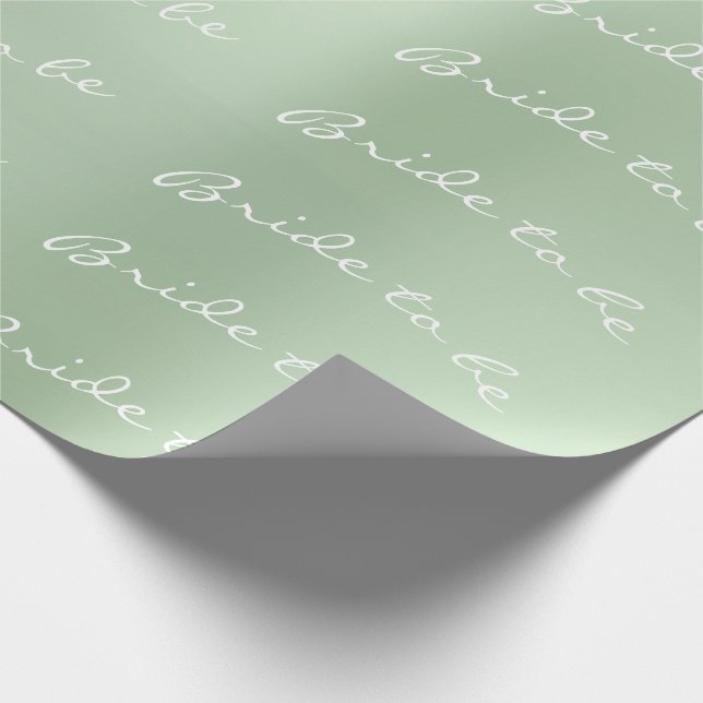 Personalisierte Brush Bridge zu Minze Green Geschenkpapier (Ecke)