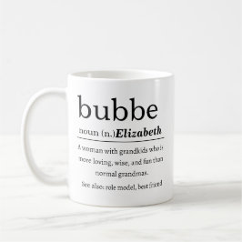 Personalisierte Bubbe-Definition Kaffeetasse