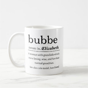Personalisierte Bubbe-Definition Kaffeetasse