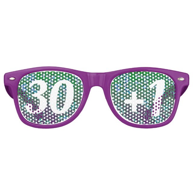 Personalisierte Bubbling Geburtstagsparty Sonnenbr Partybrille (Vorderseite)
