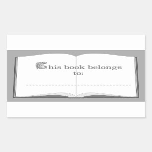 Personalisierte Buch-Aufkleber (dieses Buch Rechteckiger Aufkleber