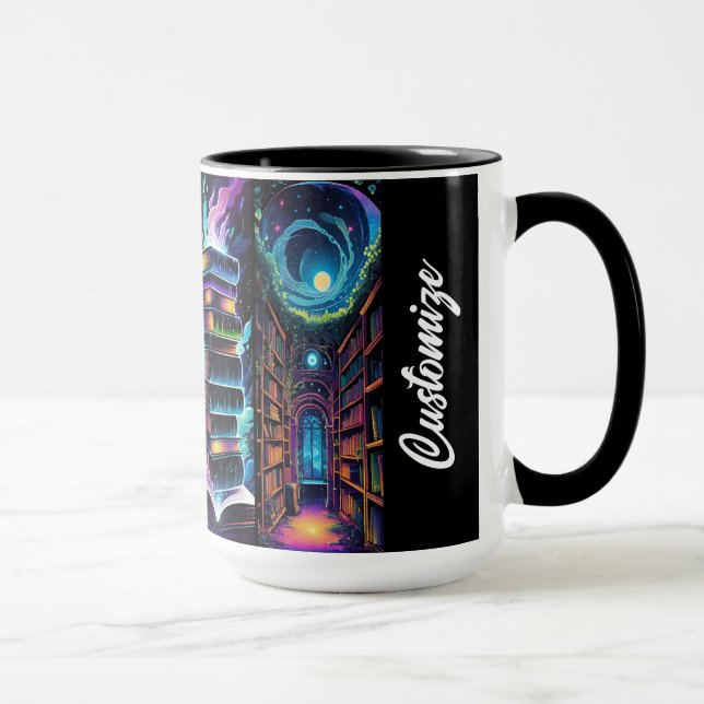 Personalisierte Bücher und Bibliotheken Tasse (Rechts)